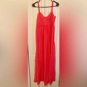 Nordstrom Felicity & Coco Pink Orange Red Maxi Strapless Flattering Sexy Dress
